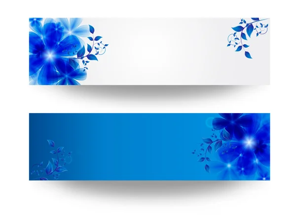 Banner con flores — Vector de stock