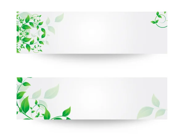 Banner com flores — Vetor de Stock