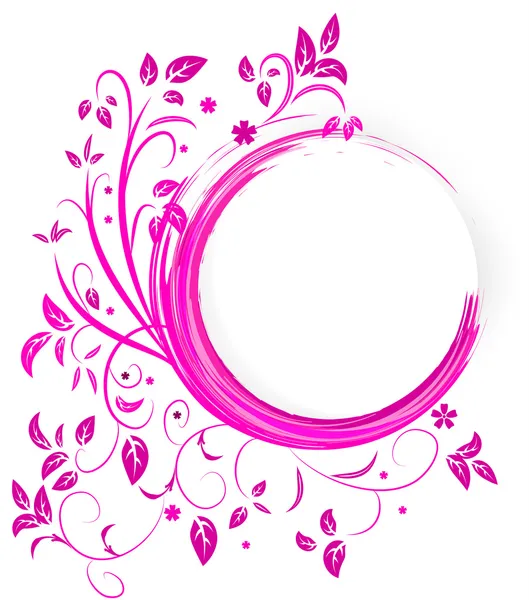 Abstract banner with curls of pink color — Stock Vector