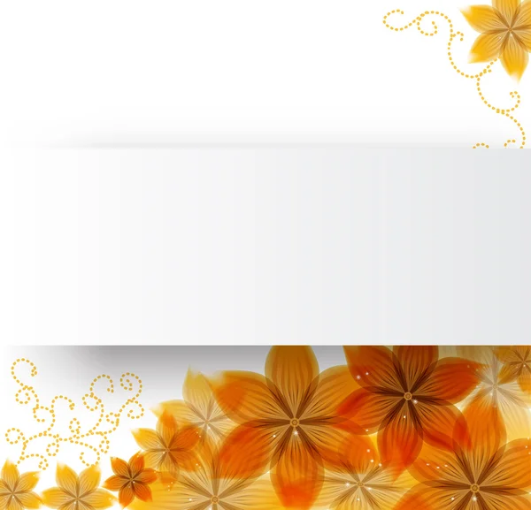 Flowers on a paper background — Stock Vector