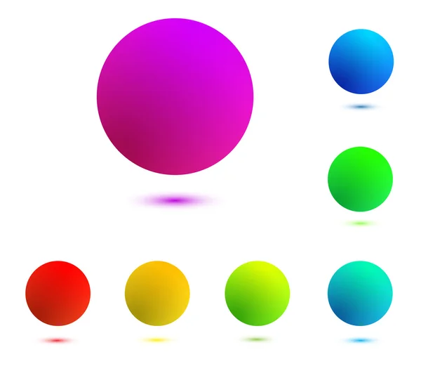 Colorful balls isolated — Stock Vector