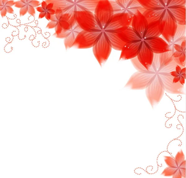 Fleurs sur fond de papier — Image vectorielle