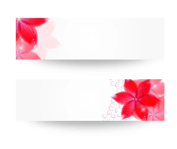 Banner med blommor — Stock vektor