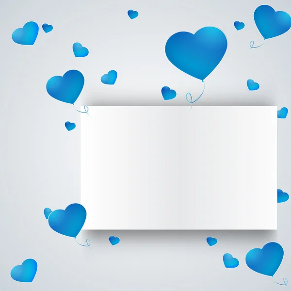 Corazón sobre un fondo de papel — Vector de stock