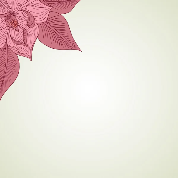 Hand tekenen floral achtergrond — Stockvector