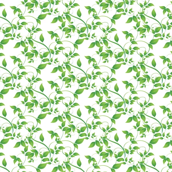 绿色的树叶无缝背景 — 图库矢量图片