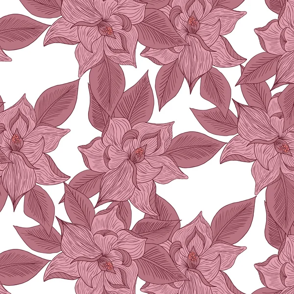 Hand Rita floral bakgrund — Stock vektor