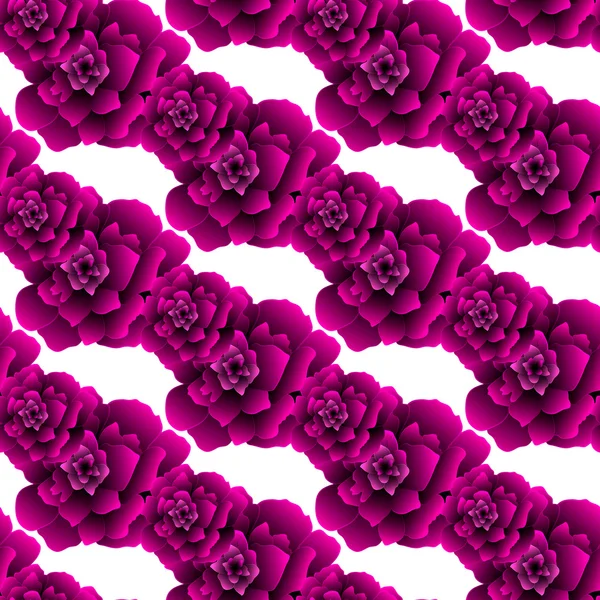 Fond sans couture avec des fleurs violettes vives — Image vectorielle