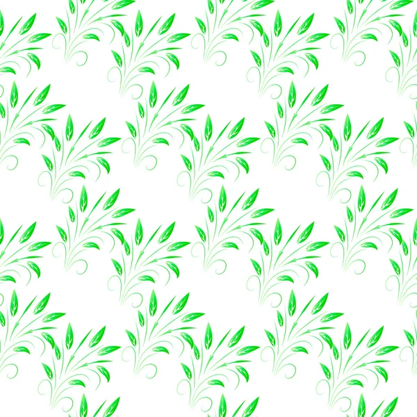 Bezszwowe tło zielony liść — Wektor stockowy