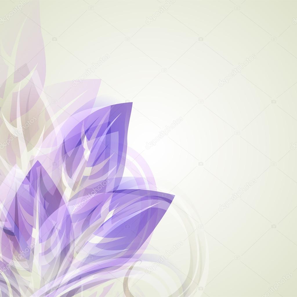 Abstract artistic Background with with purple flowersl element