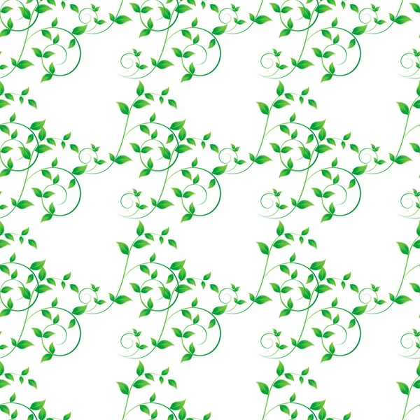 Feuilles vertes fond sans couture — Image vectorielle