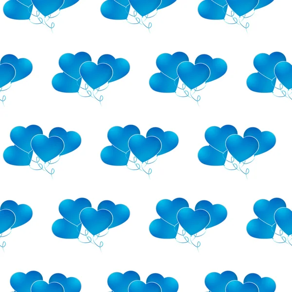 Seamless pattern with abstract hearts — Stock Vector