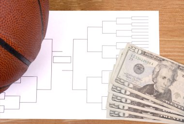 march Madness basketbol aparatı ve para Fanlı