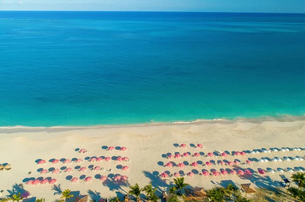 Una Vista Del Dron Grace Bay Turcos Caicos Fotos de stock libres de derechos