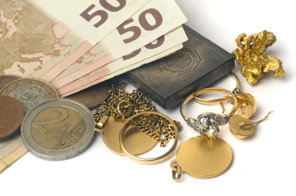Compra y venta de joyas antiguas — Foto de Stock