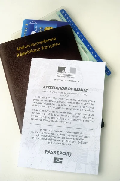Біометричний паспорт — стокове фото