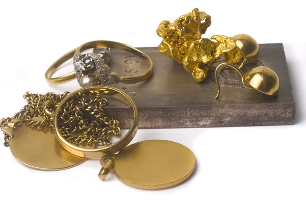Köp och försäljning av gamla juveler — Stockfoto