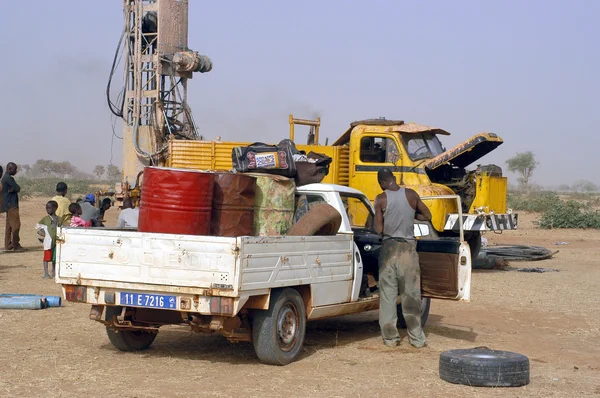 Drilling of a well in Burkina Faso — Stock Photo, Image