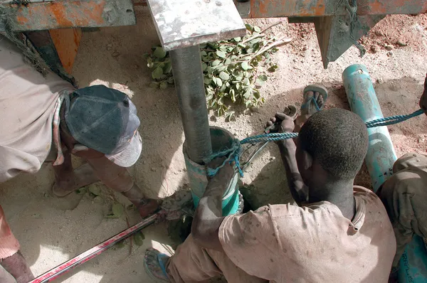 Drilling of a well in Burkina Faso — Stock Photo, Image