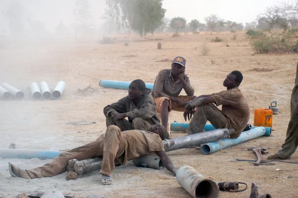 Бурение колодца в Буркина-Фасо — стоковое фото