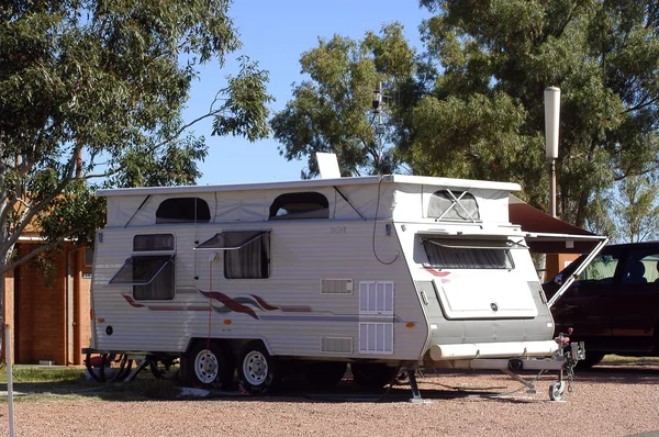 Caravan with the camp-site — Stock Photo, Image