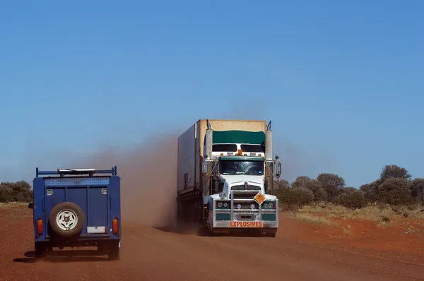 オーストラリアのブッシュのトラック上 — ストック写真
