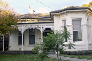 Melbourne 'un yerleşim bölgesinde bir ev