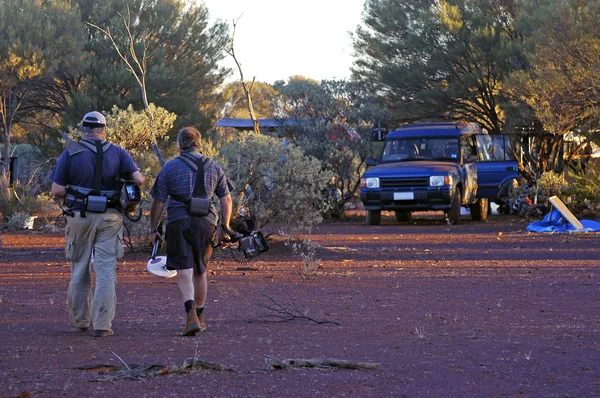 Bezdroża camping w australijskiej pustyni — Zdjęcie stockowe