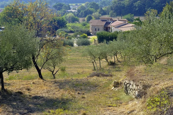 Paisagem francesa dos Cevennes no departamento de Gard — Fotografia de Stock