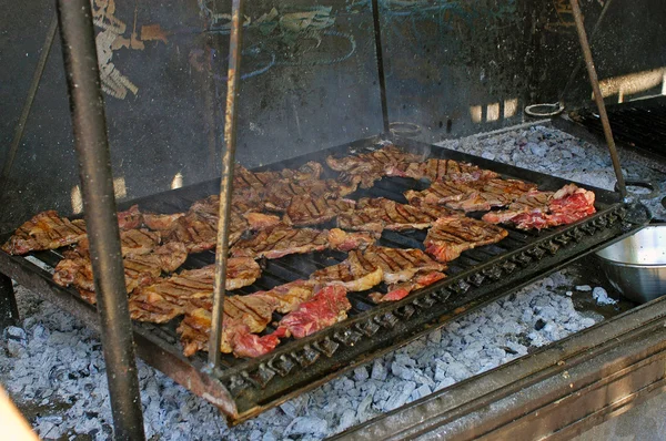 Churrasco gigante para se divertir — Fotografia de Stock