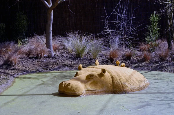 Exposure of sand sculptures in France to Touquet — Stock Photo, Image