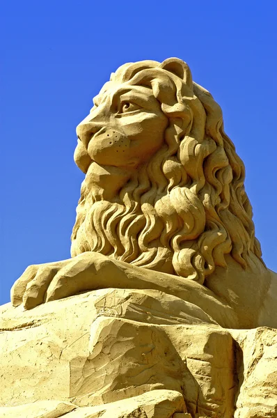 Exposure of sand sculptures in France to Touquet — Stock Photo, Image