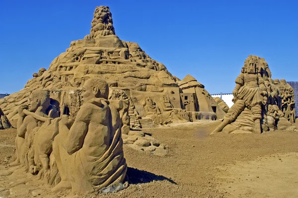 Έκθεση της άμμου γλυπτά στη Γαλλία να touquet — Φωτογραφία Αρχείου