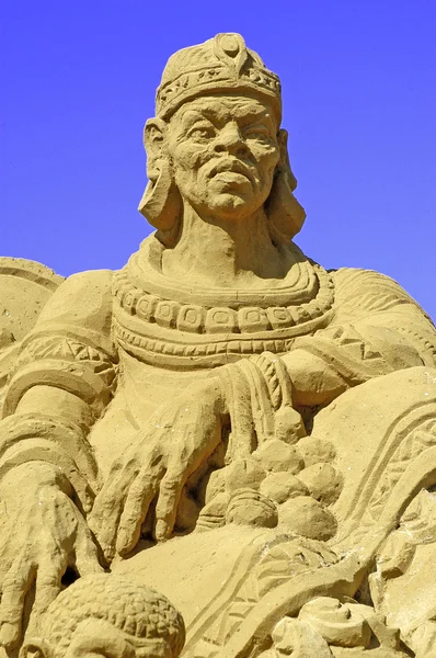 Exposure of sand sculptures in France to Touquet — Stock Photo, Image