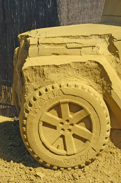 Exposure of sand sculptures in France to Touquet — Stock Photo, Image