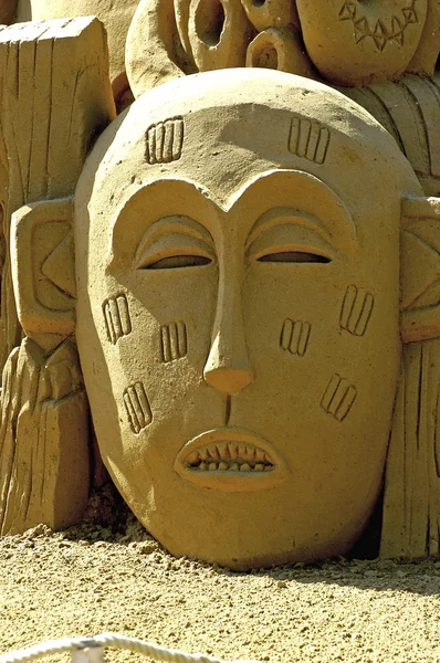 Exposure of sand sculptures in France to Touquet — Zdjęcie stockowe