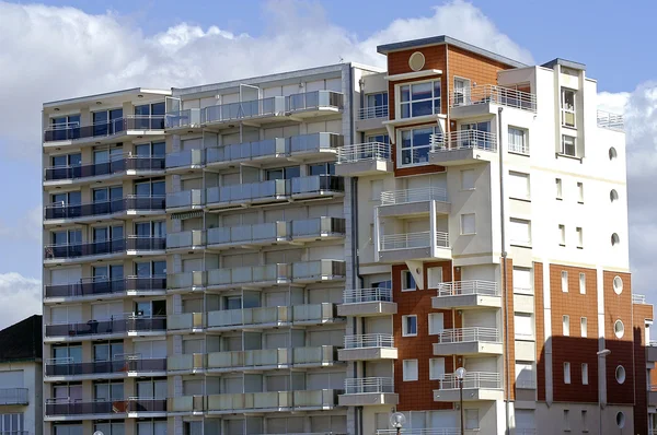 Building of the seaside in Touquet city of the north of France — Stock Photo, Image