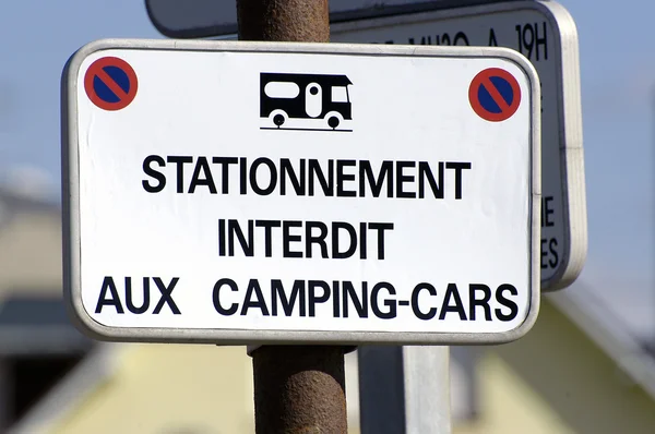 No parking with the motor home — Stock Photo, Image