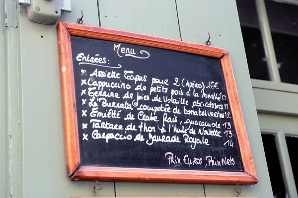 bir sayfa üzerine Restoran Menü