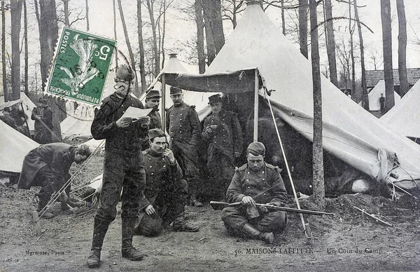 Vieille carte postale de Maisons-Laffitte, le camp — Photo