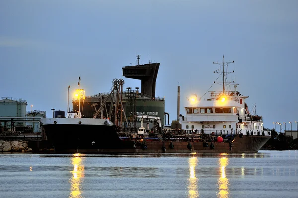 Oil terminal of Fos on sea beside Marseille — Stock Photo, Image