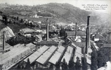 eski kartpostal, tül, silah üretiminde genel bakış