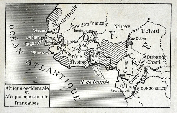 Afrika'nın eski kartpostal — Stok fotoğraf