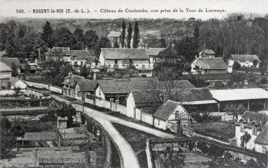 nogent-le-roi, Coulomb eğimini eski kartpostal