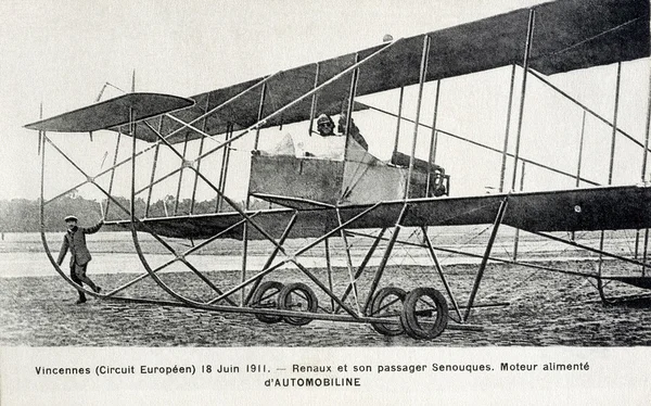 Stara pocztówka vincennes, renaux i pasażer senouques — Zdjęcie stockowe