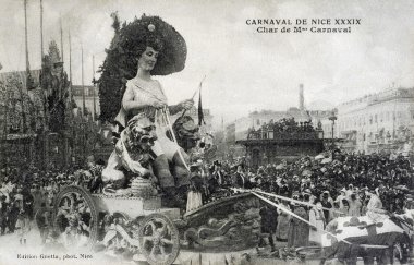 güzel, karnaval eski kartpostal