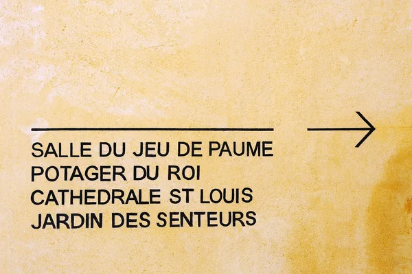 पर्यटक संकेत वर्साइल्स — स्टॉक फ़ोटो, इमेज