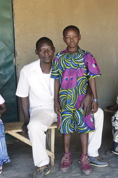 Retrato de un padre y una hija africanos — Foto de Stock