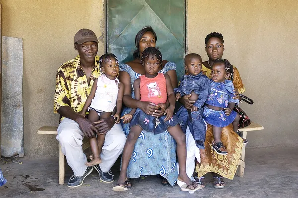 非洲家庭的肖像 — 图库照片