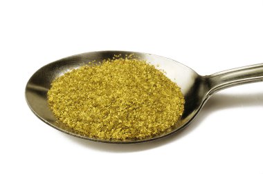 spoon with gold dust alluvial